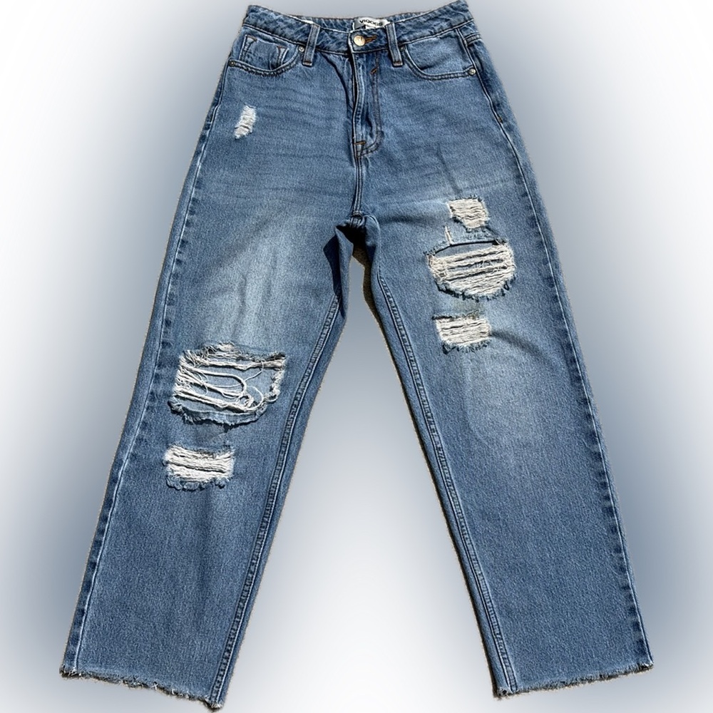 Vigoss Womens 90s jeans Distressed Straight Leg 3/26 3 26